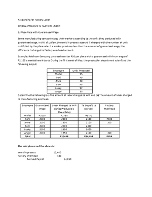 Cost Accounting and Control by De Leon 2019 - Chapter 1 TRUE/FALSE 1 ...