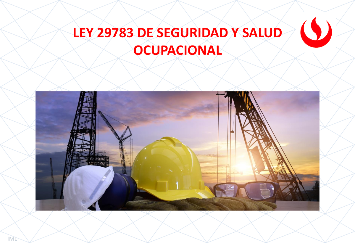 Semana N°5 Ley 29783 Marco Legal Ley 29783 De Seguridad Y Salud Ocupacional øquÈ Es La 9971