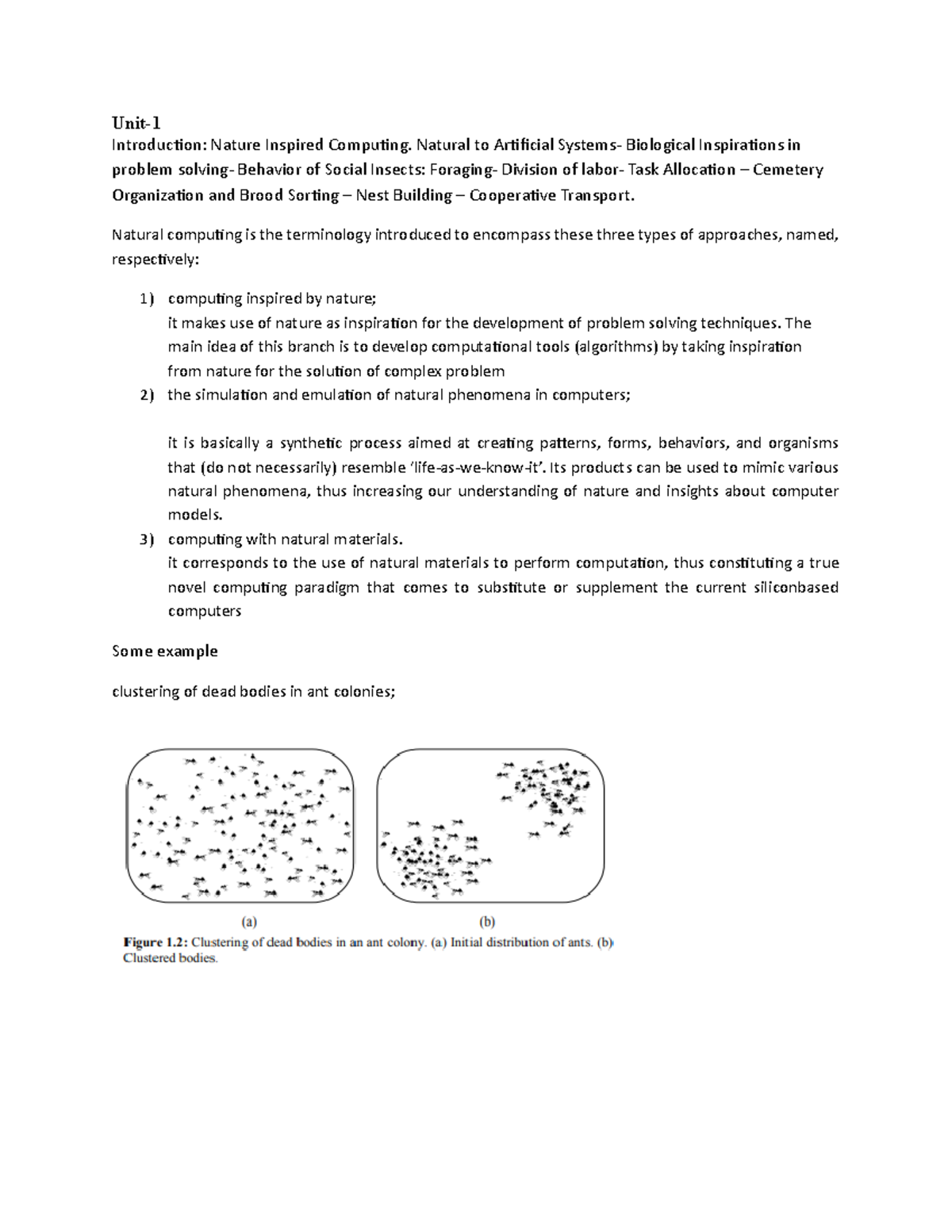 Nature Inspried Computing - Natural to Artificial Systems- Biological ...