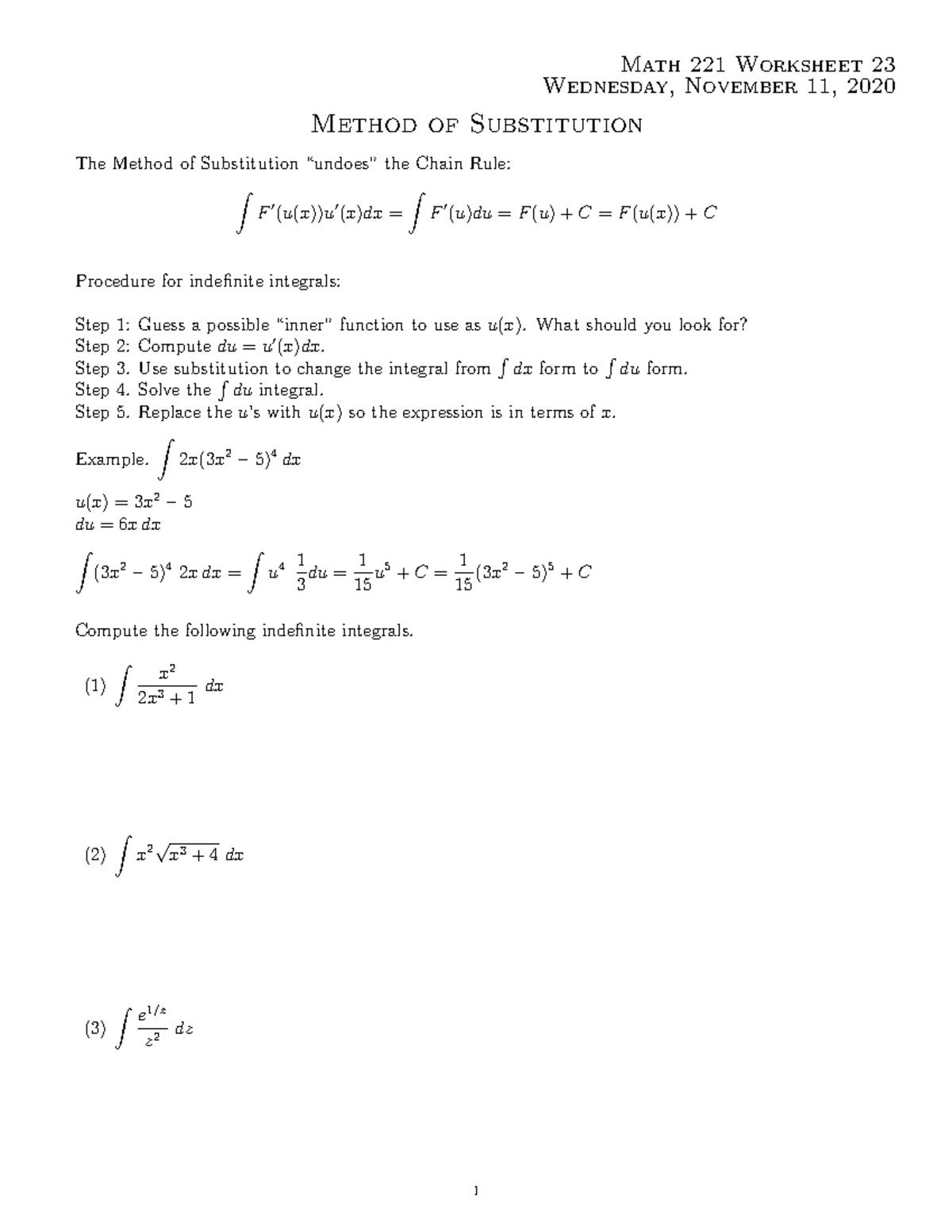 WS23 111120 - Worksheet - Math 221 Worksheet 23 Wednesday, November 11 ...