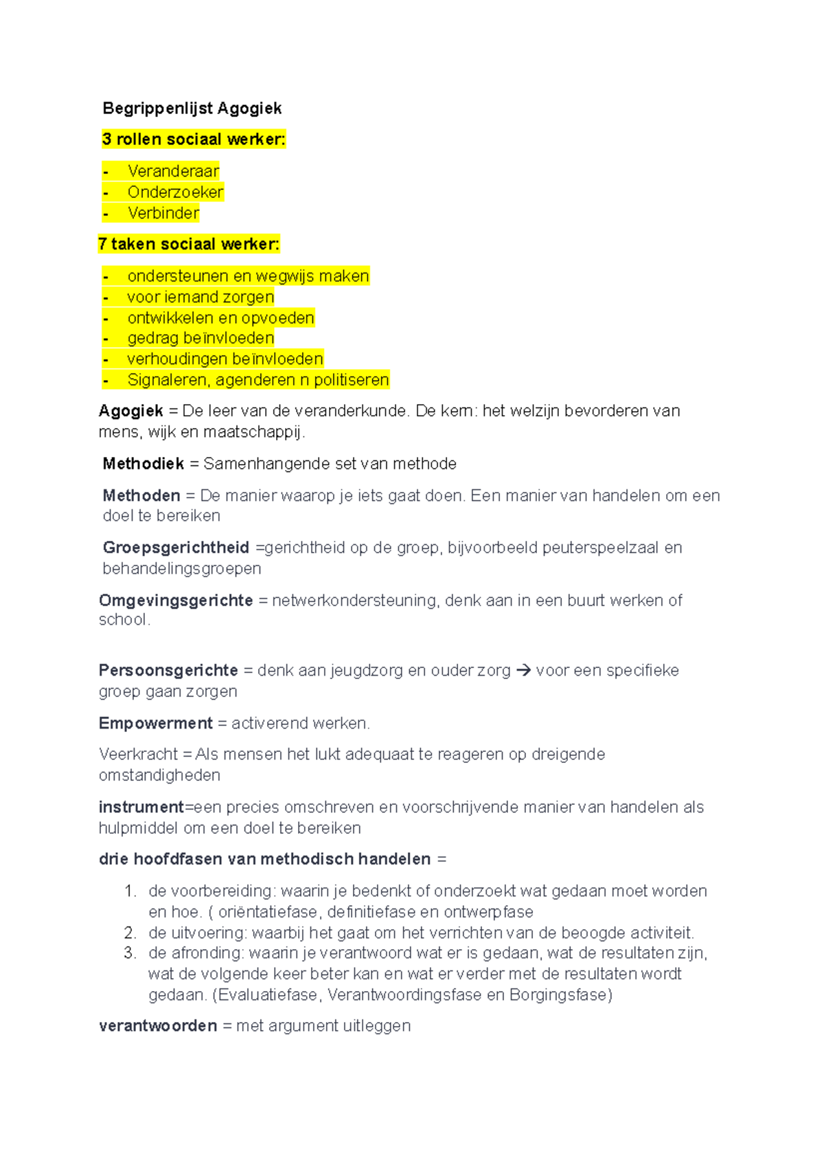 Begrippenlijst Agogiek - De kern: het welzijn bevorderen van mens, wijk ...