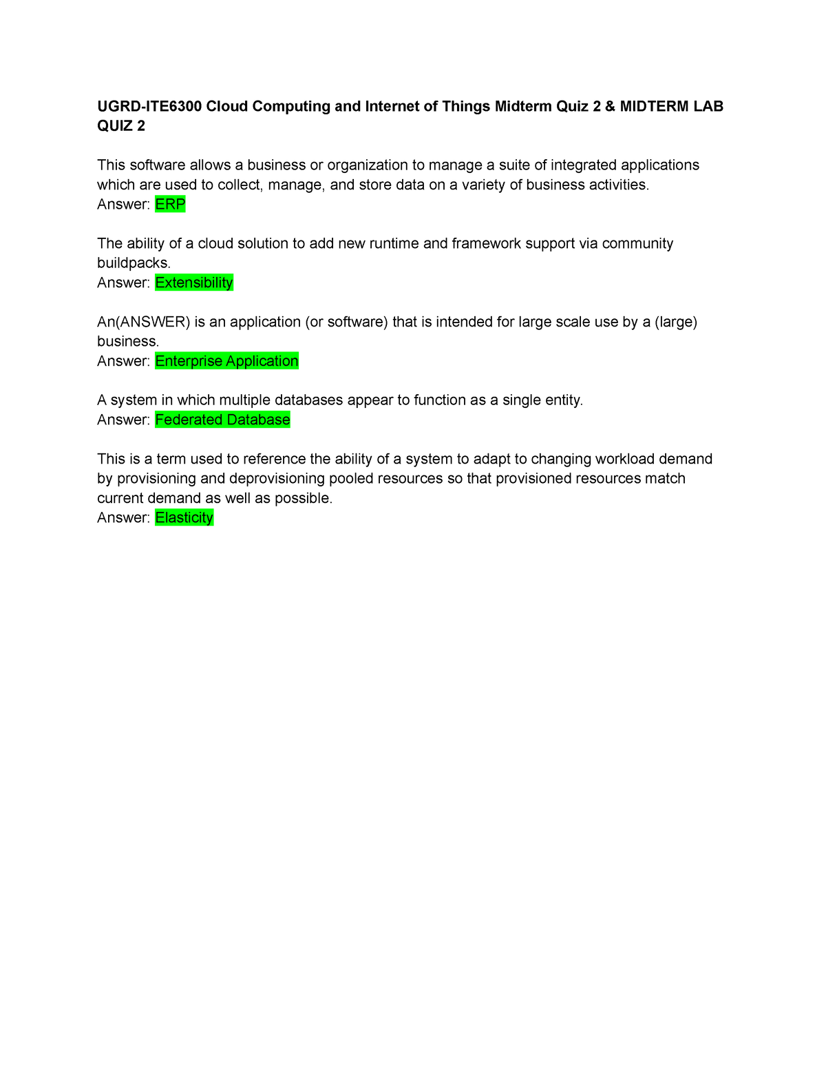 UGRD-ITE6300 Cloud Computing And Internet Of Things Midterm Quiz 2 ...