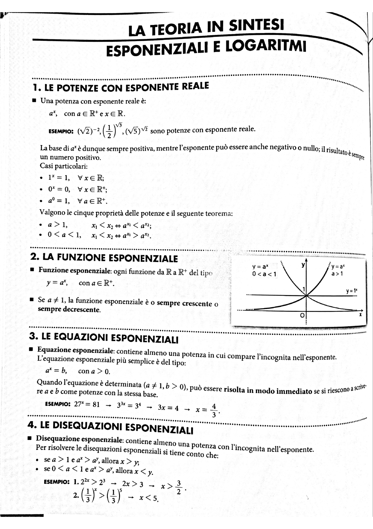 Esponenziali E Logaritmi - Matematica Generale - Studocu