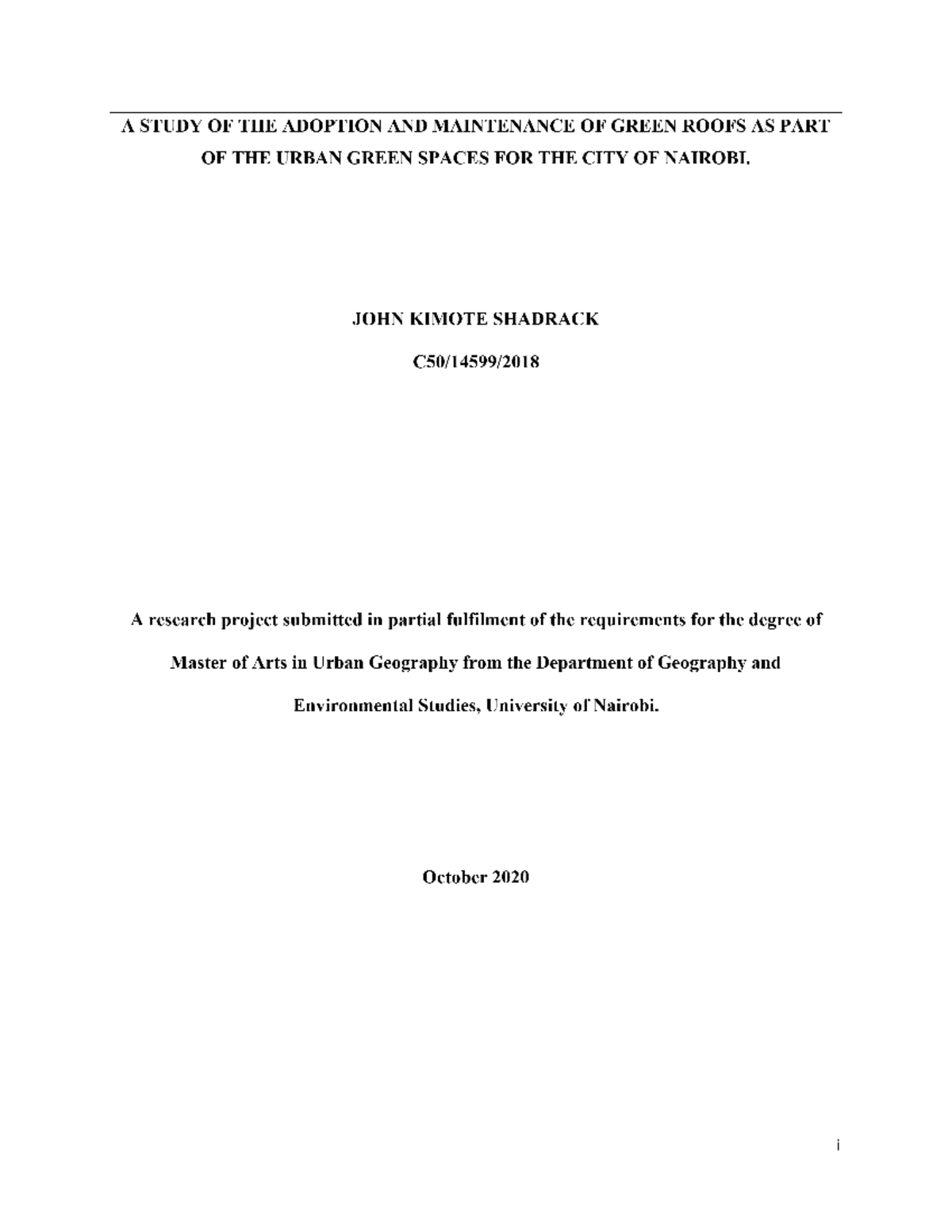 Astudy~1 - A study of the adoption and maintenance of green roofs as ...