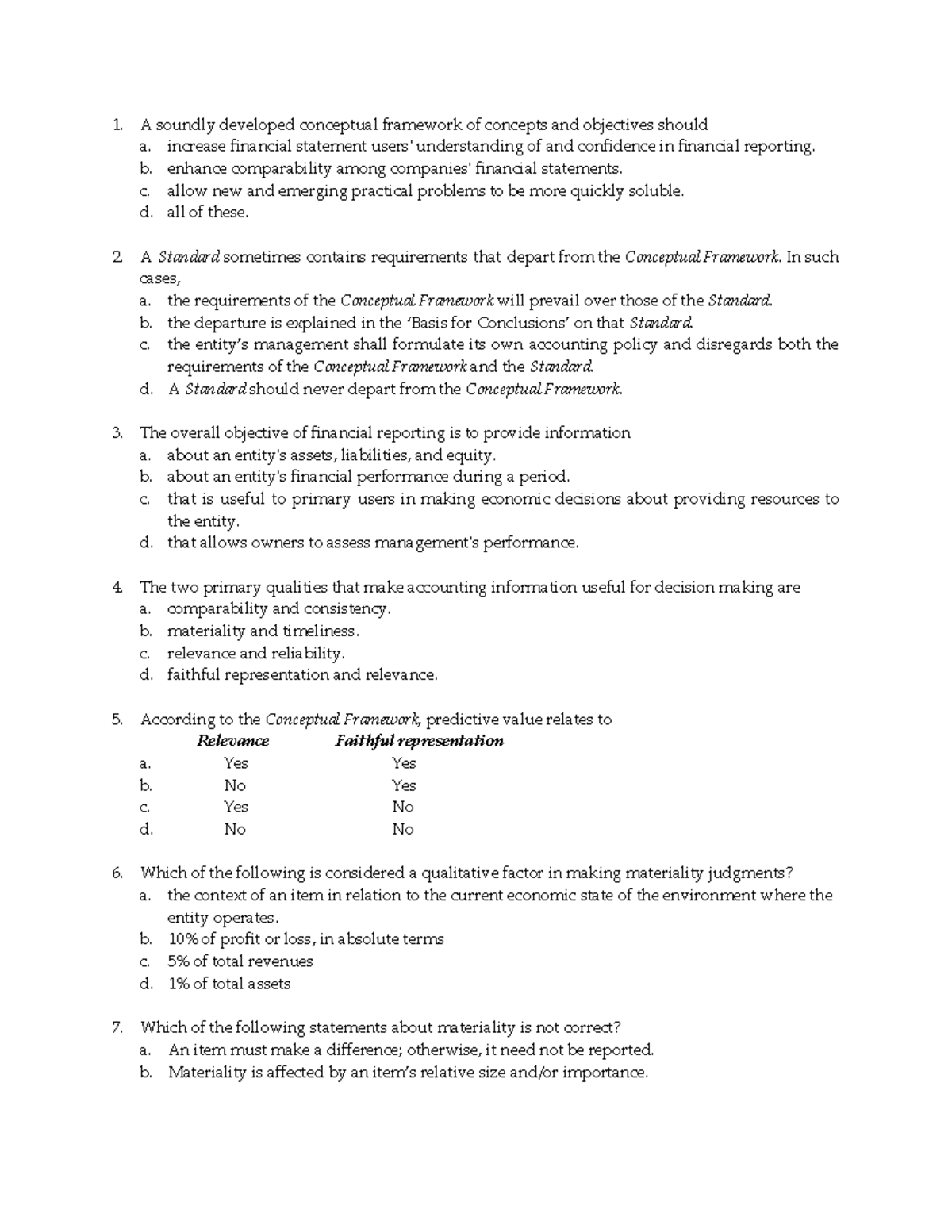 Drill 2 ACC 103 - N/A - A soundly developed conceptual framework of ...