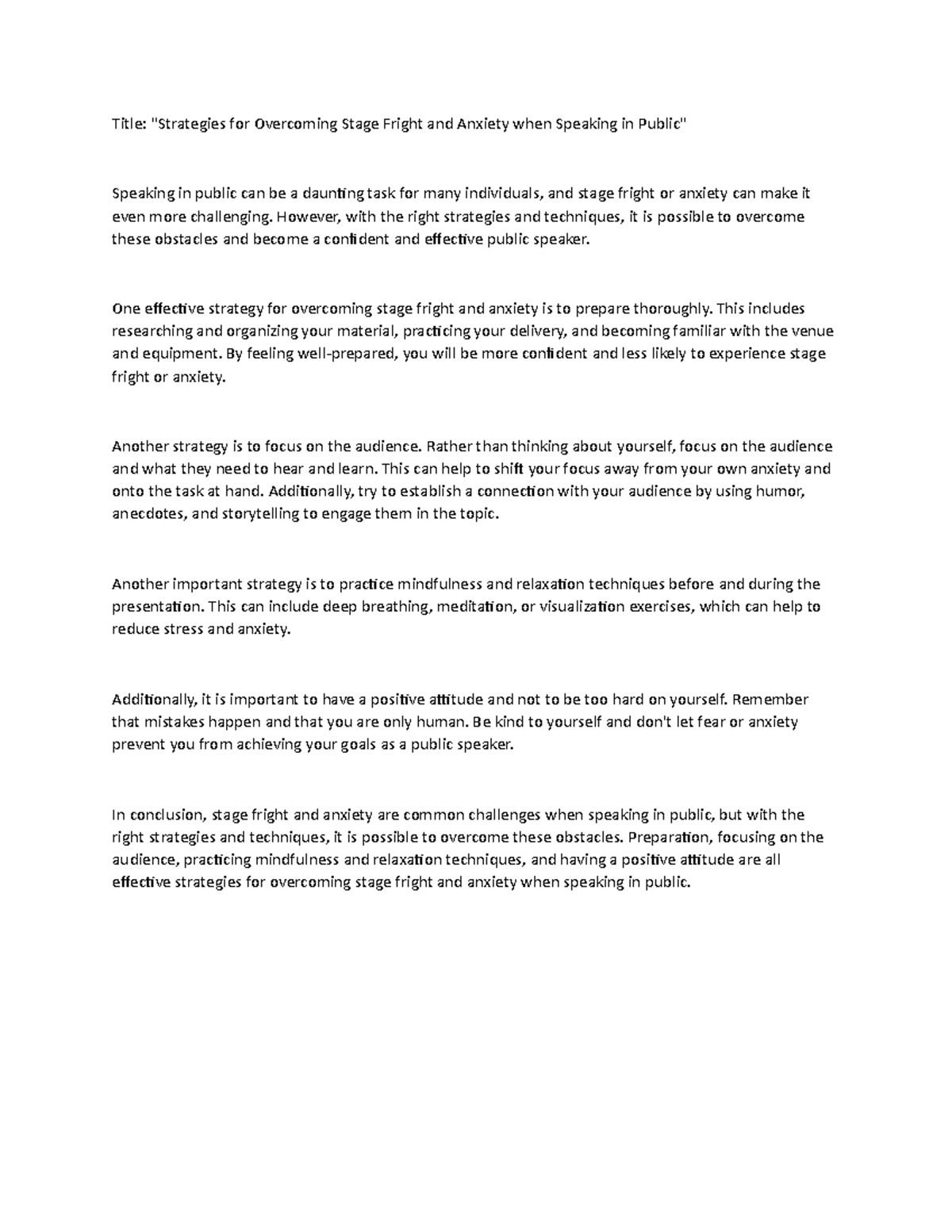Conquer Stage Fright: Audition Confidence Building - m6m51pv