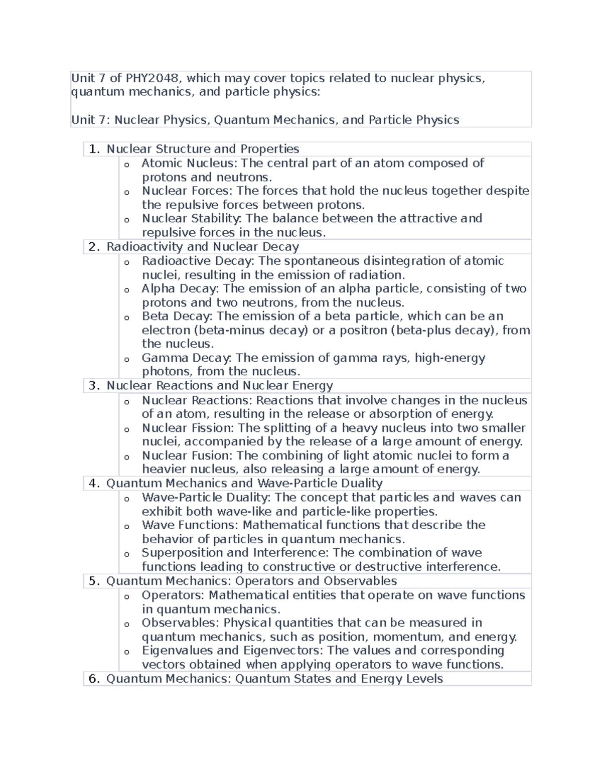 Unit 7 of PHY2048 - Unit 7 of PHY2048, which may cover topics related ...