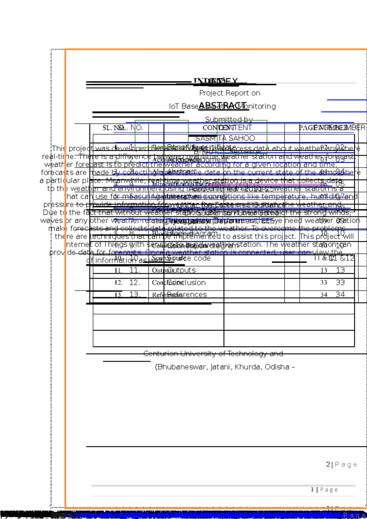 weather monitoring report - A Project Report on IoT Based Weather ...