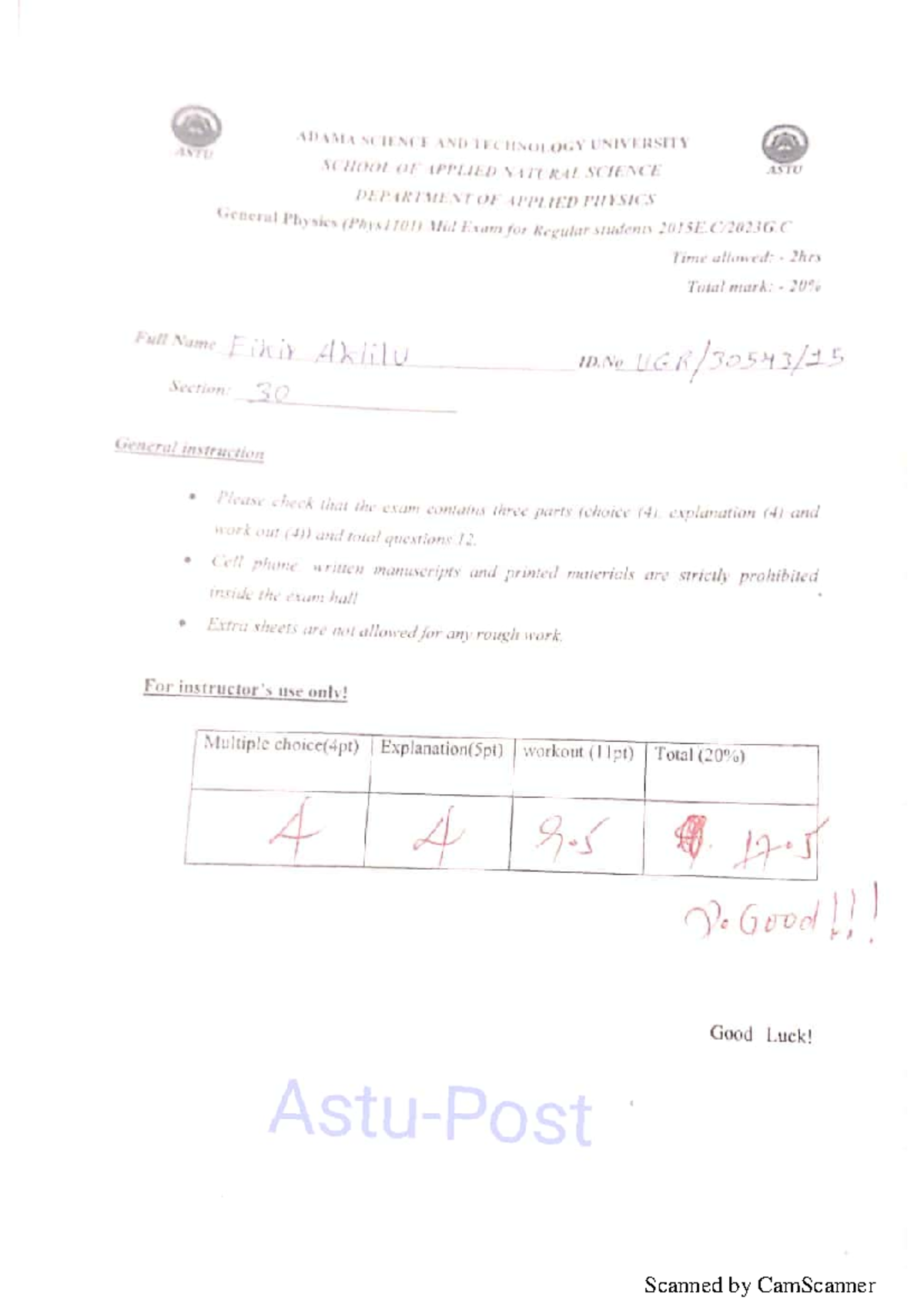 General physics 2015 mid exam physics freshman course studocu