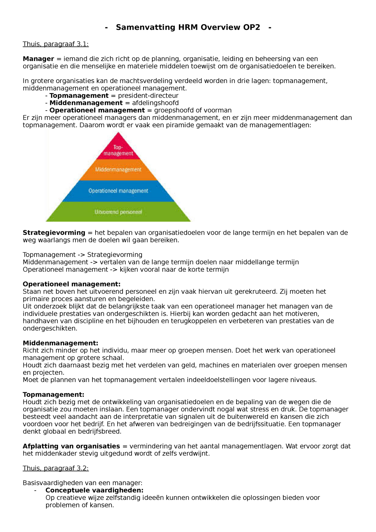 Samenvatting Hrm Overview Op2 Studeersnel