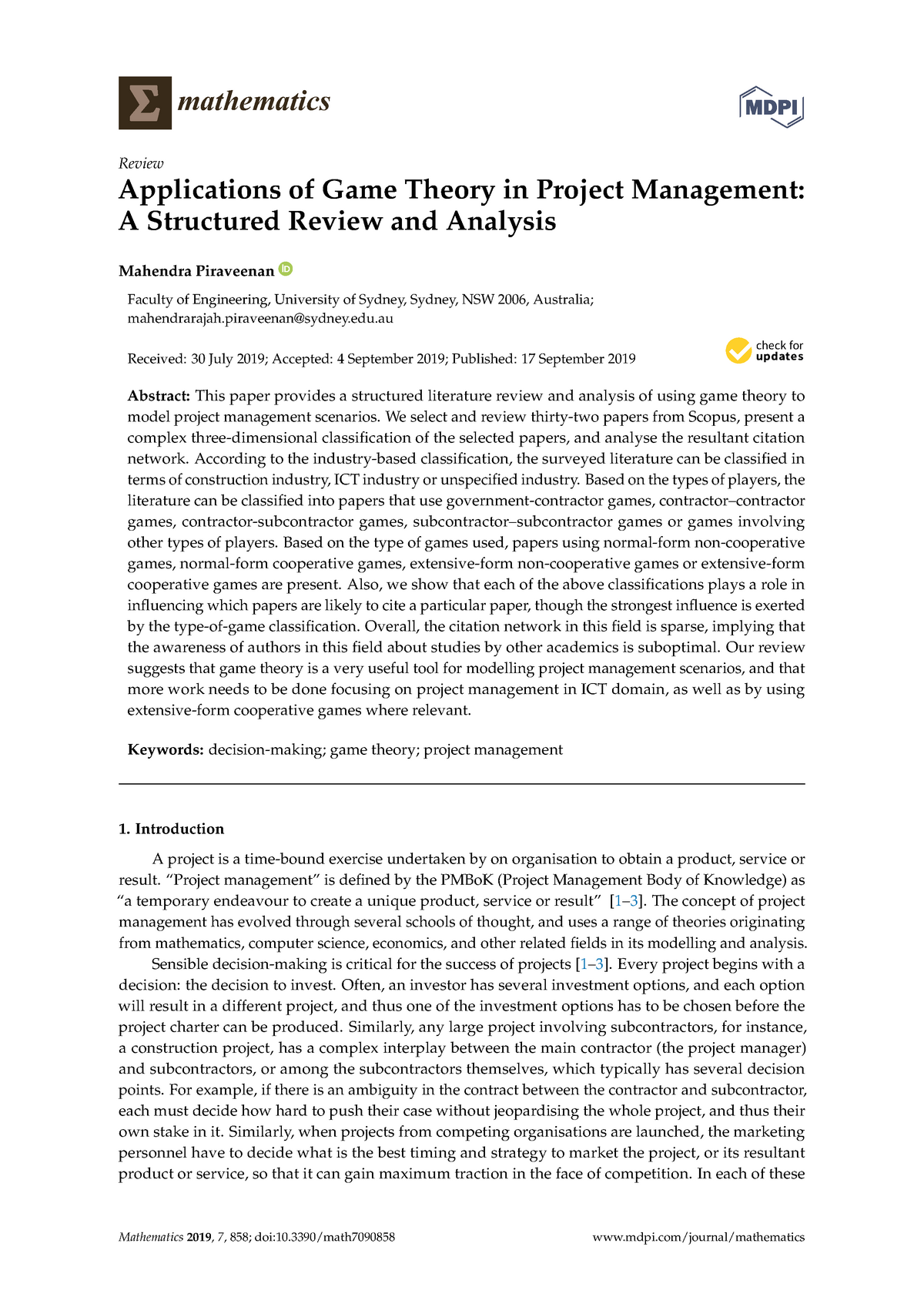 applications-of-game-theory-in-project-management-mathematics-review