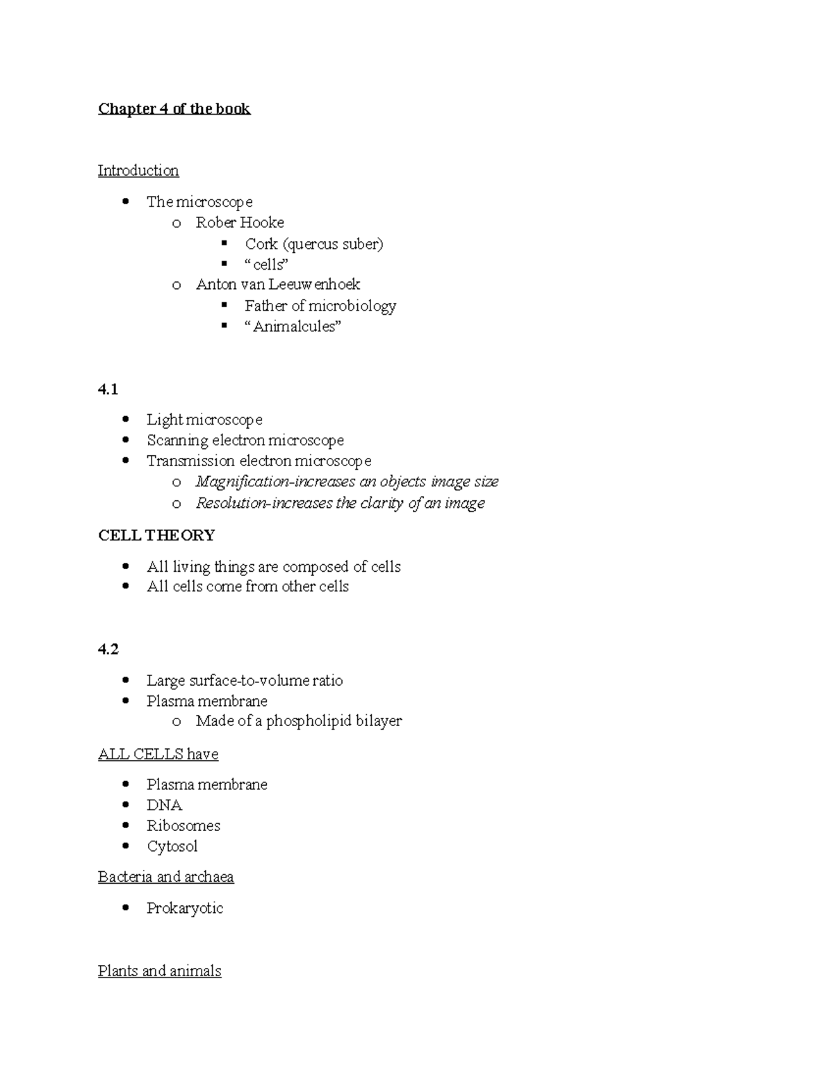 Chapter 4 Of The Book - Notes From The Ch4 Lecture. Campell Biology 9th ...