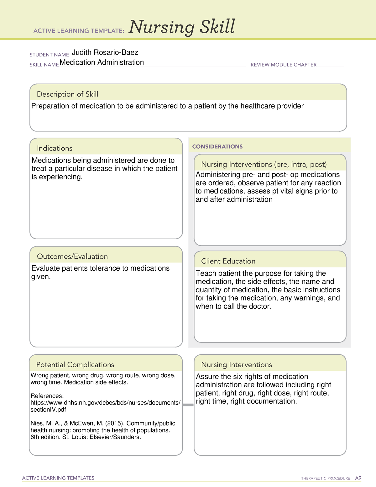 Active Learning Template Nursing Skill form ACTIVE LEARNING TEMPLATES