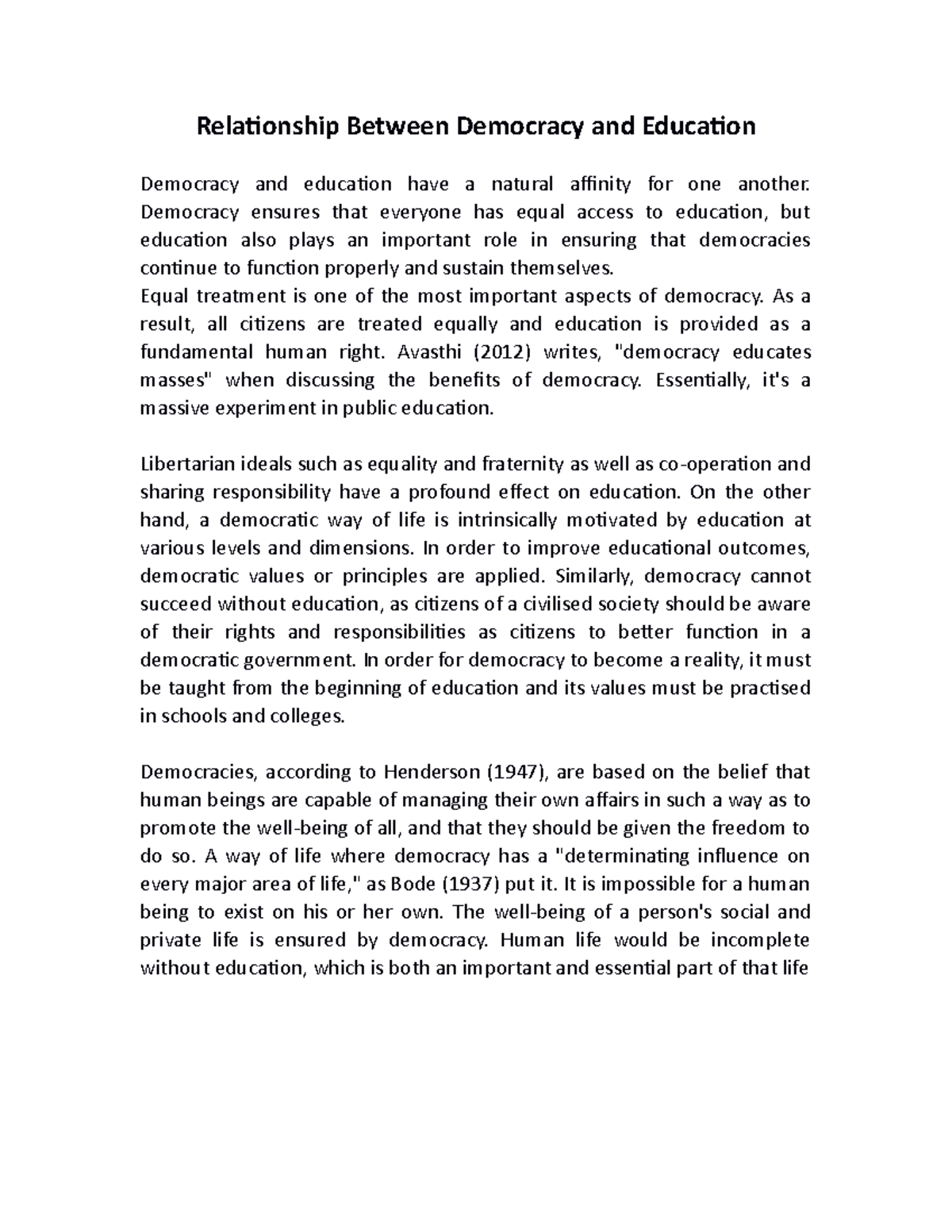 Relationship Between Democracy And Education Relationship Between 