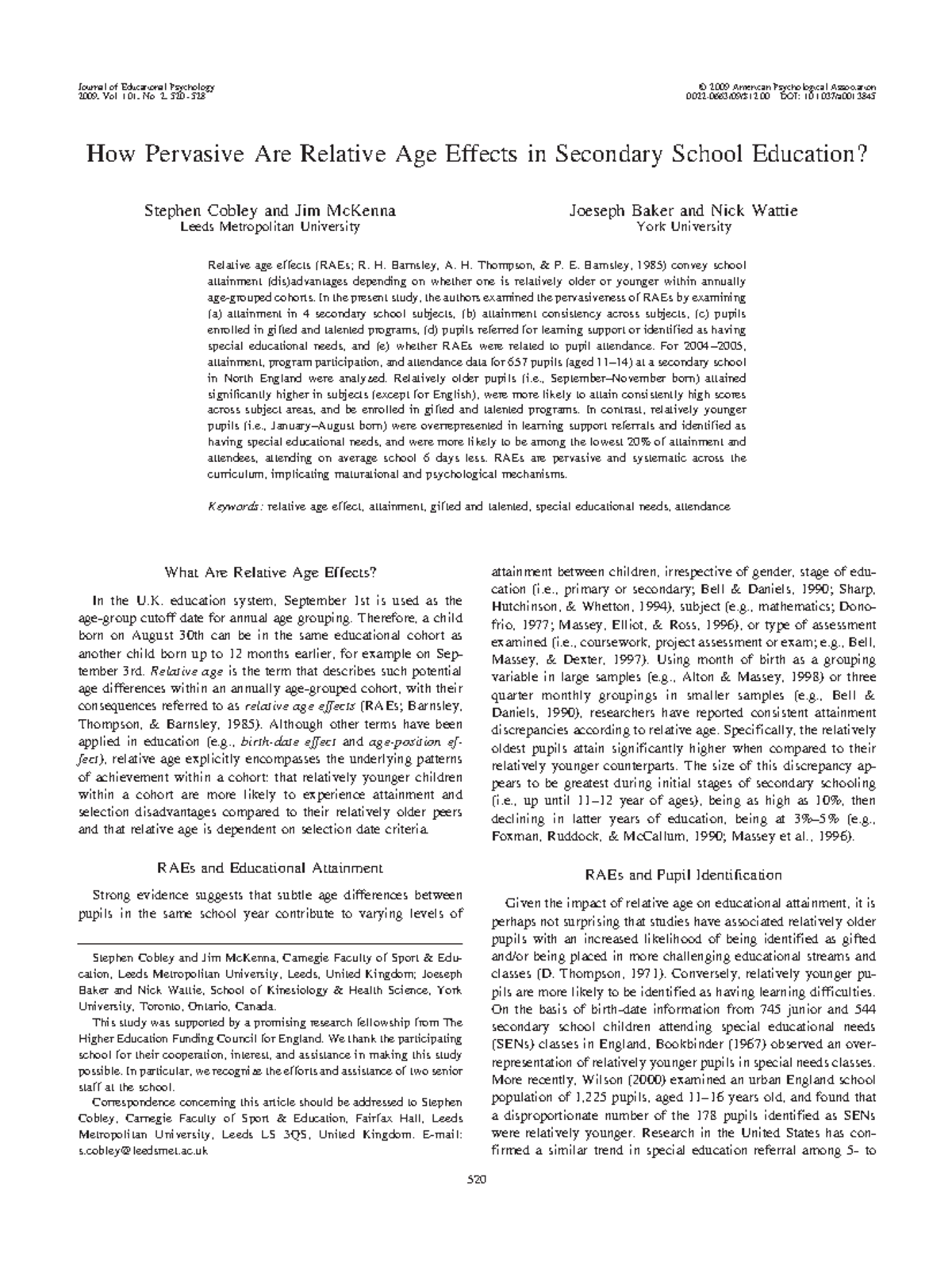 Article 3 - hjv - Journal of Educational Psychology 2009, Vol. 101, No ...