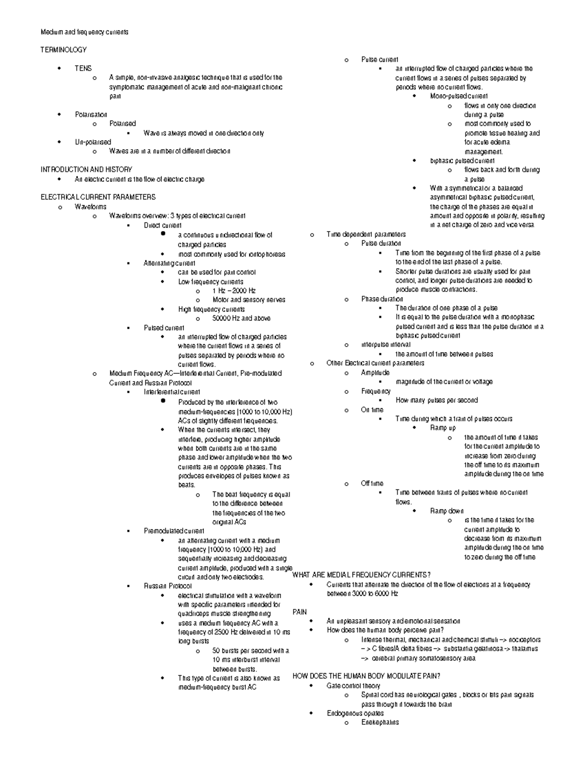 Medium and frequency currents complete ver - Medium and frequency ...