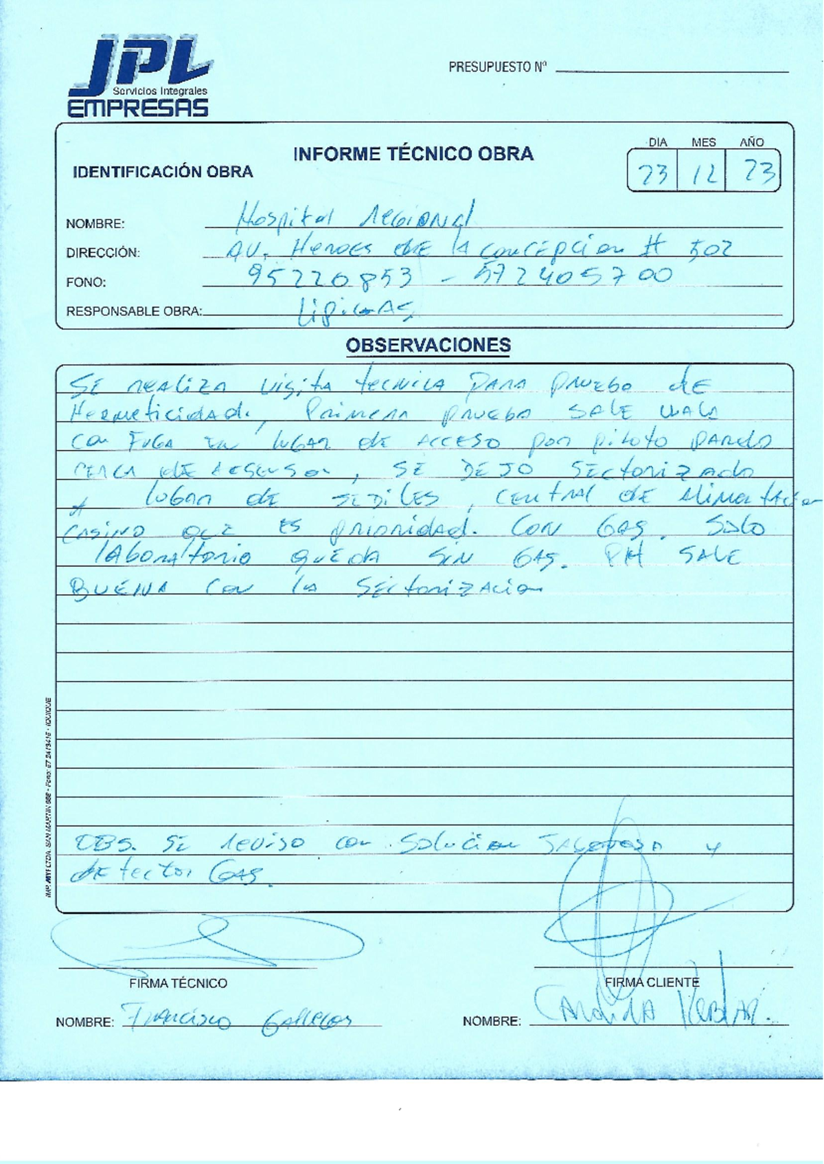 Informe Técnico JPL - dfasdf - Prevención de Riesgos - Studocu