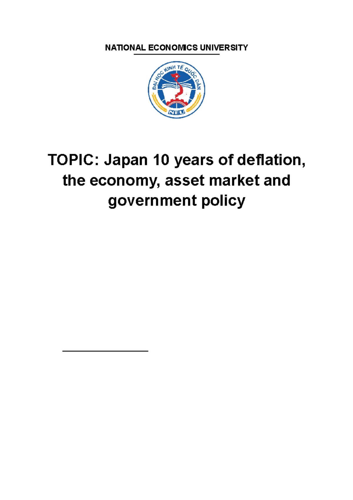 Japan 10 years of deflation the economy asset market and government