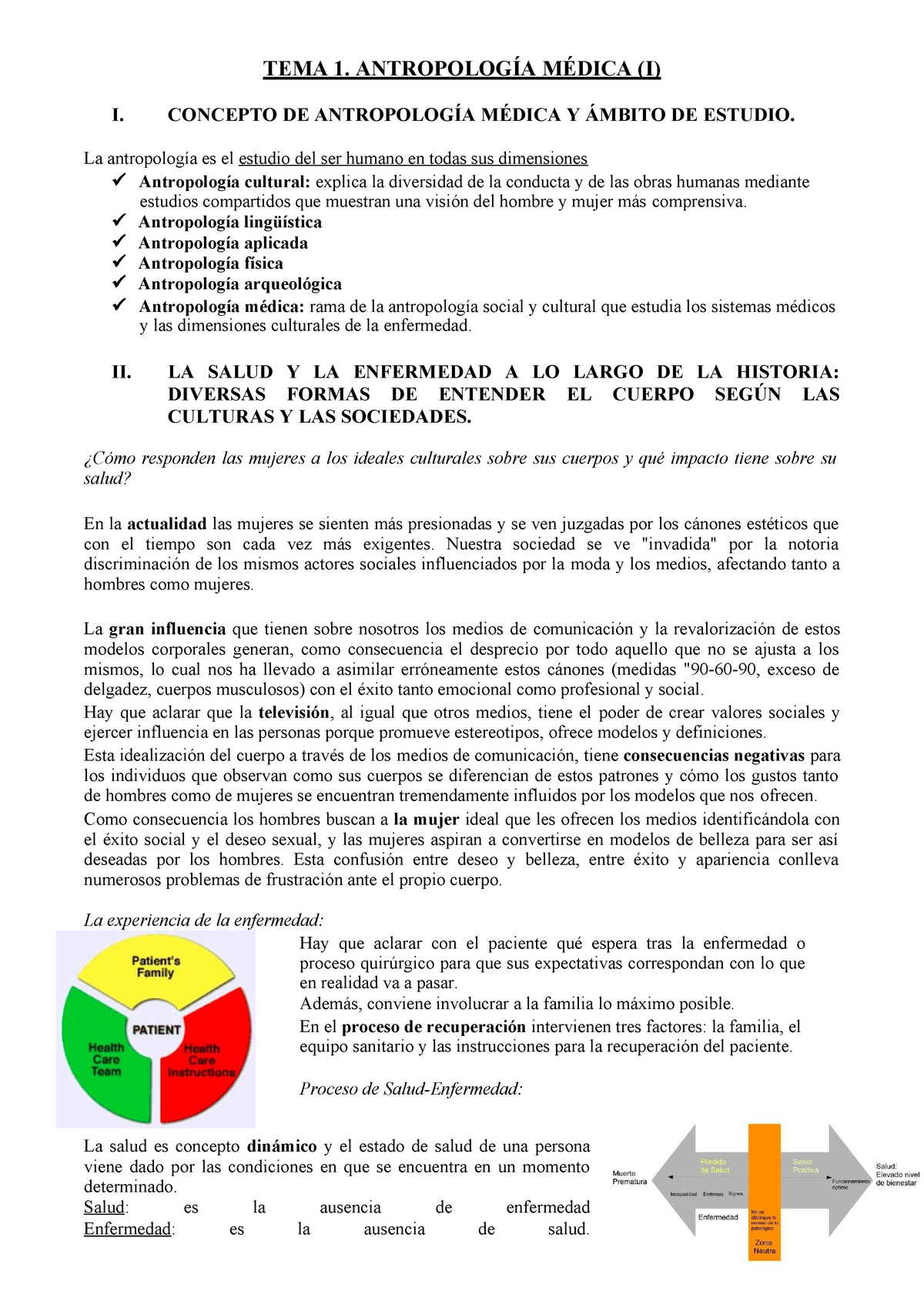 Tema 1. Antropología médica (I) TEMA ANTROPOLOG DICA