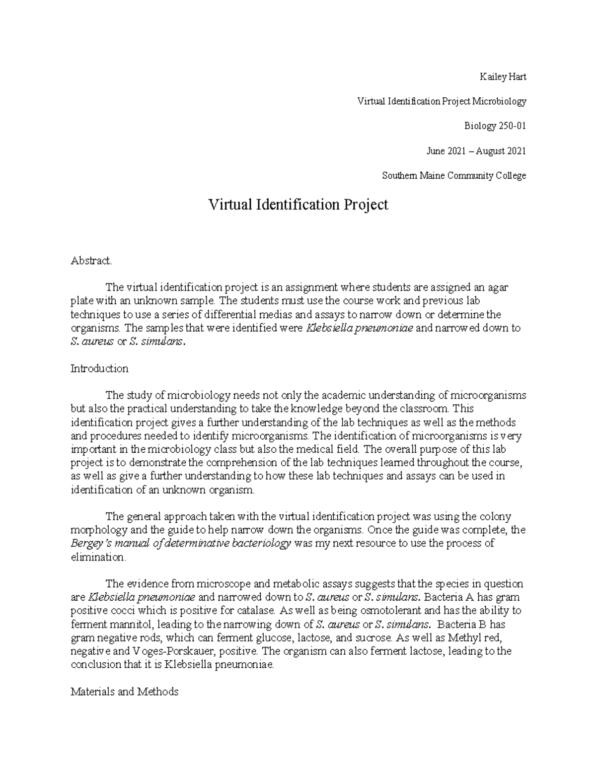 Virtual Identification Project - The virtual identification project is ...