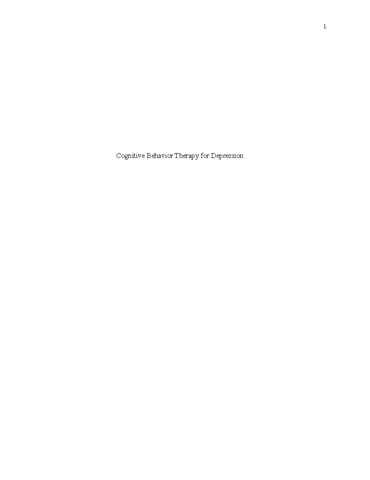 paper-9-cognitive-behavior-therapy-for-depression-cognitive-behavior