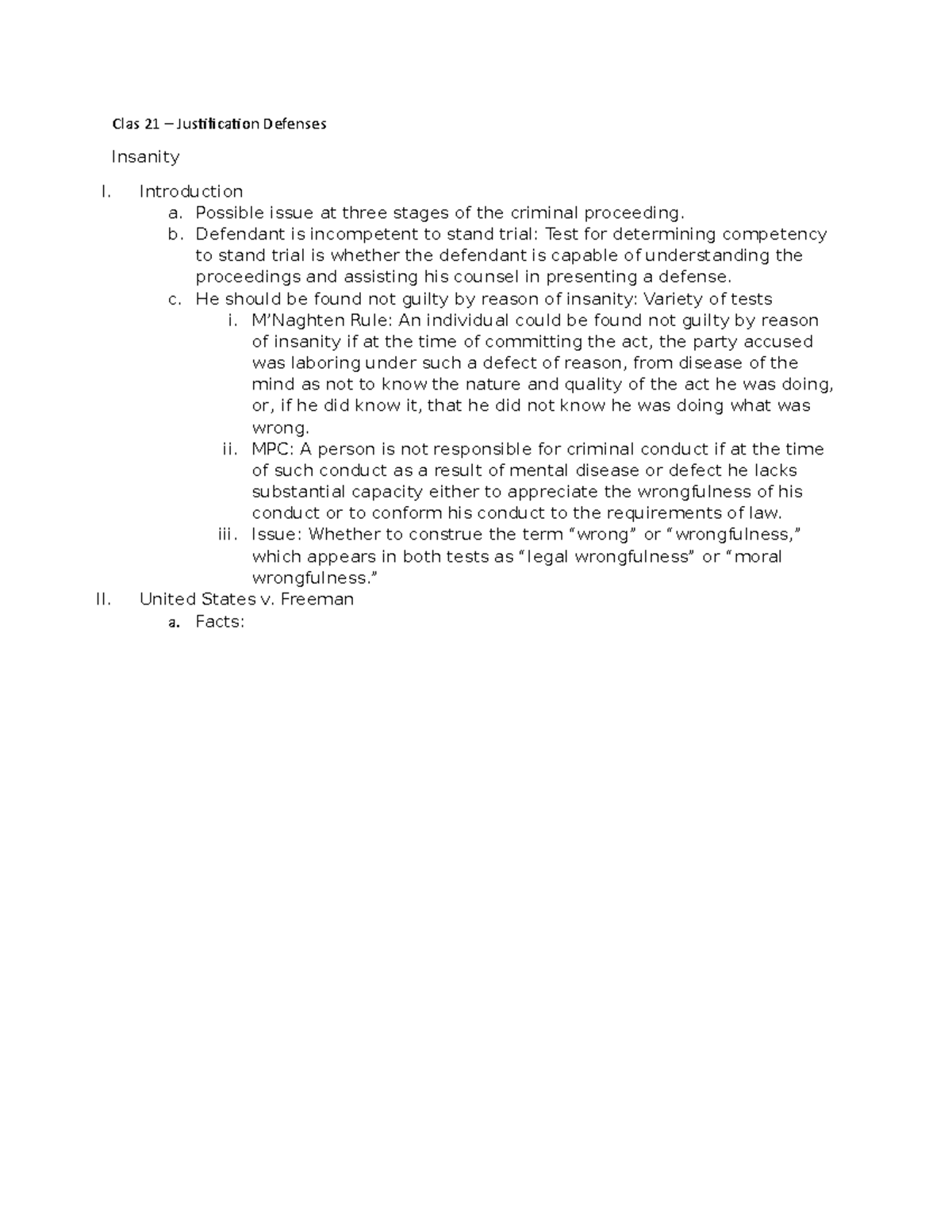 Clas 21 – Justification Defenses - Clas 21 – Justification Defenses ...