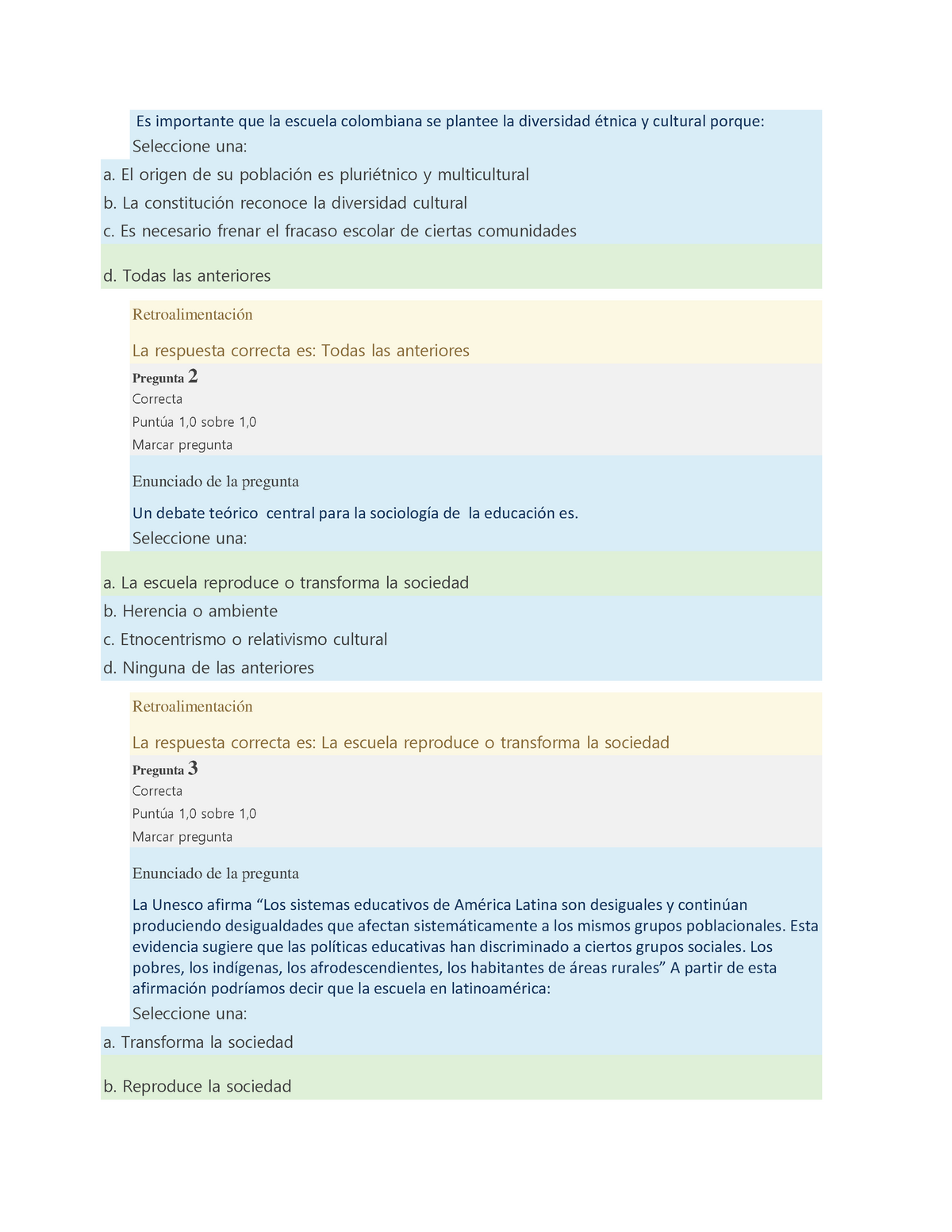 Parcial De Antropología - Es Importante Que La Escuela Colombiana Se ...