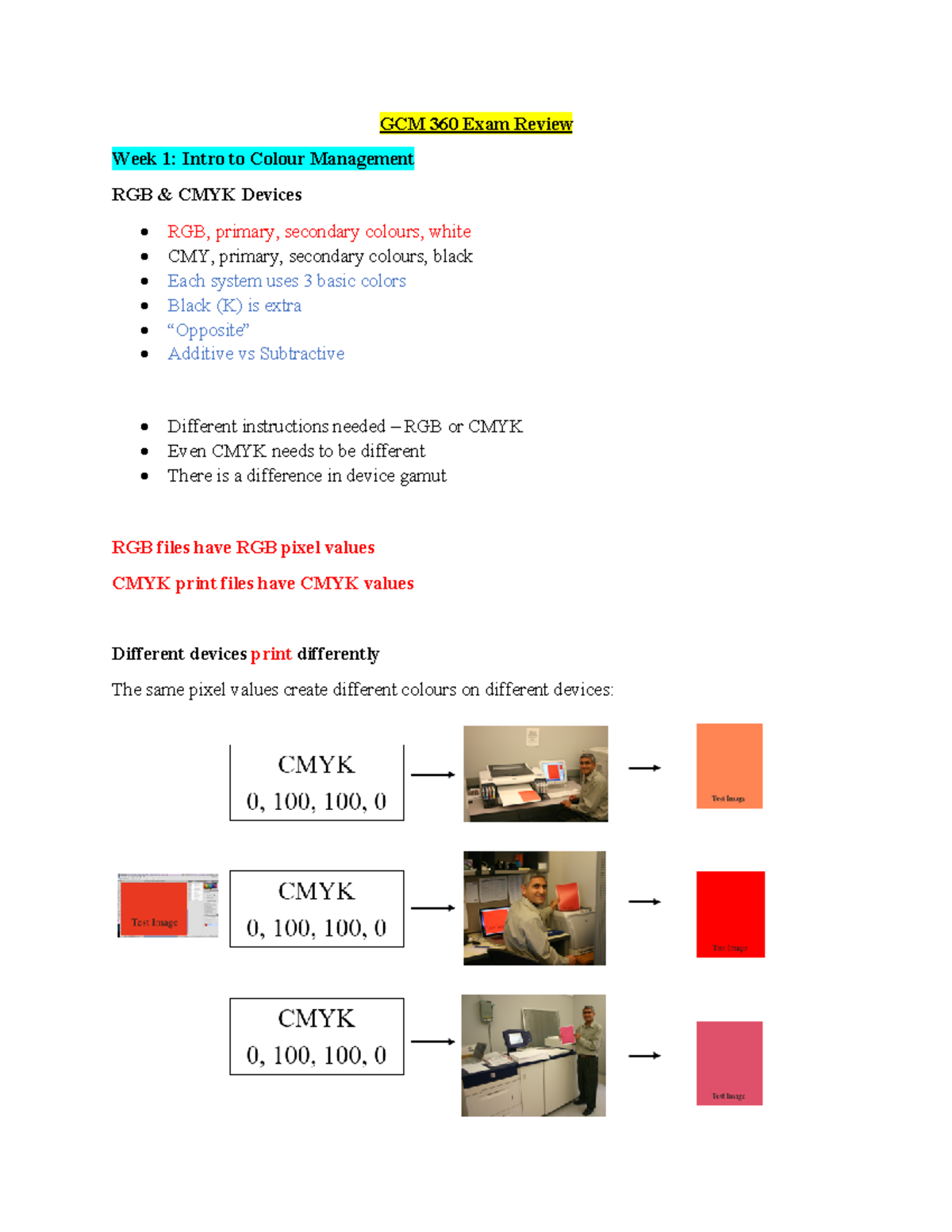 GCM 360 Exam Review - GCM 360 Exam Review Week 1: Intro to Colour ...
