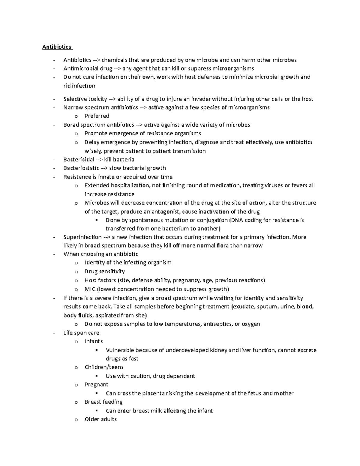 Antibiotics: Types Mechanisms and Patient Care - Studocu