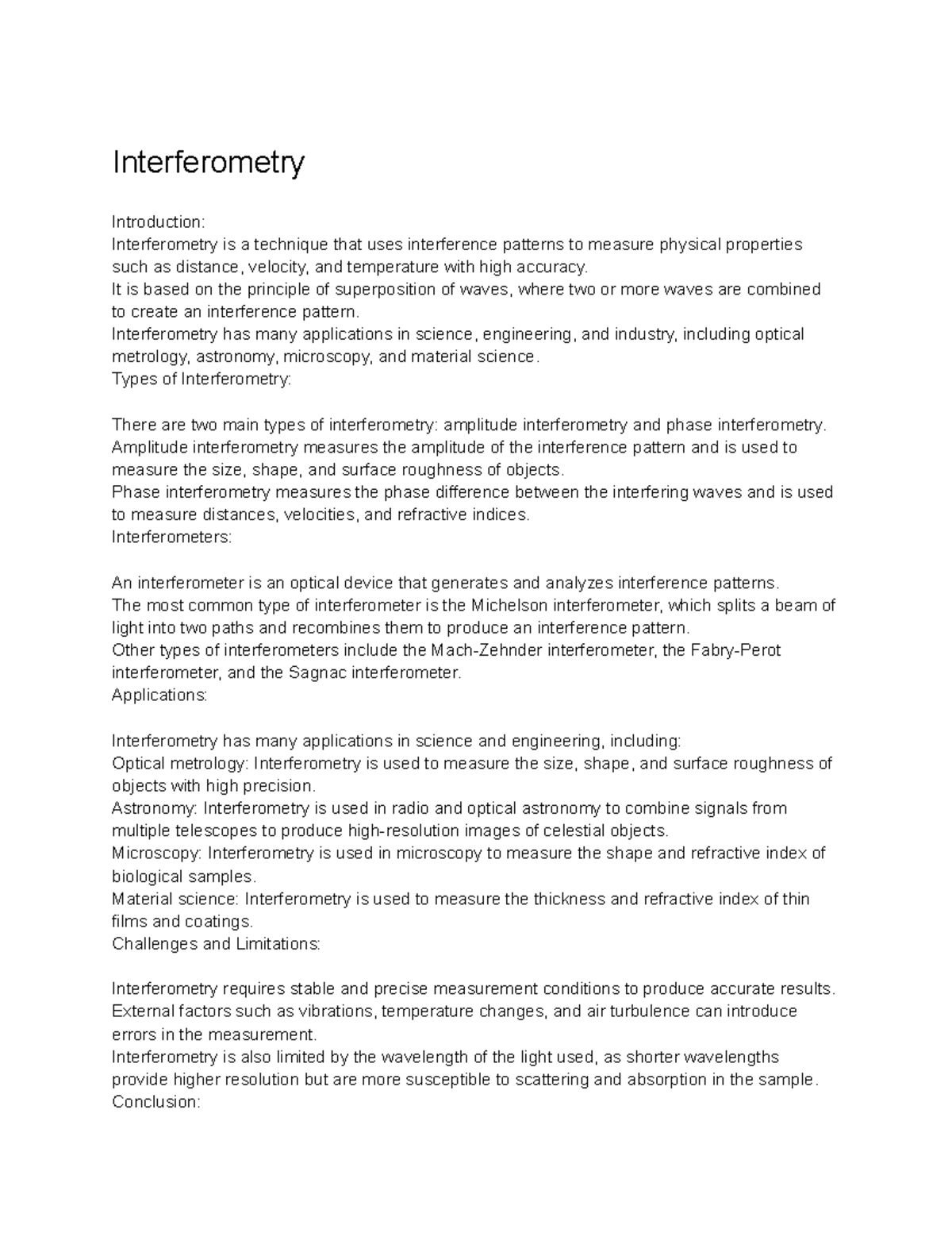 General Physics Iii Phy 2040 Lecture 44 Interferometry