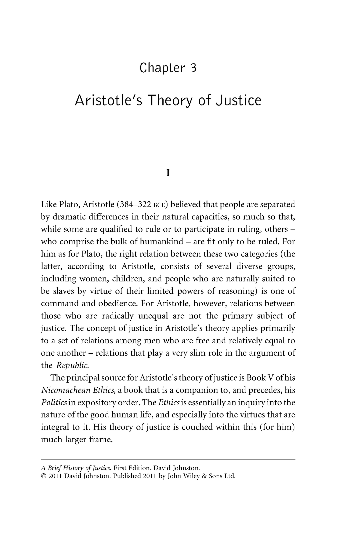 aristotle theory of justice essay