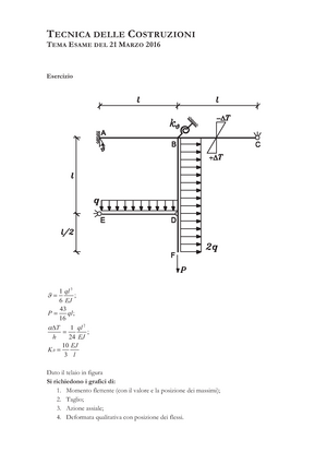 Esercizi tecnica delle costruzioni svolti