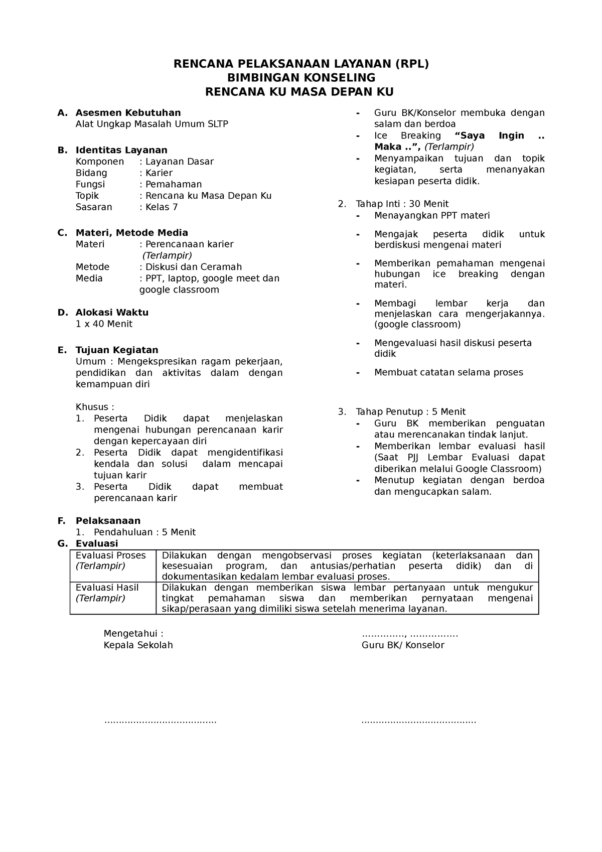 4. RPL - Rencana KU MASA Depan KU - RENCANA PELAKSANAAN LAYANAN (RPL ...