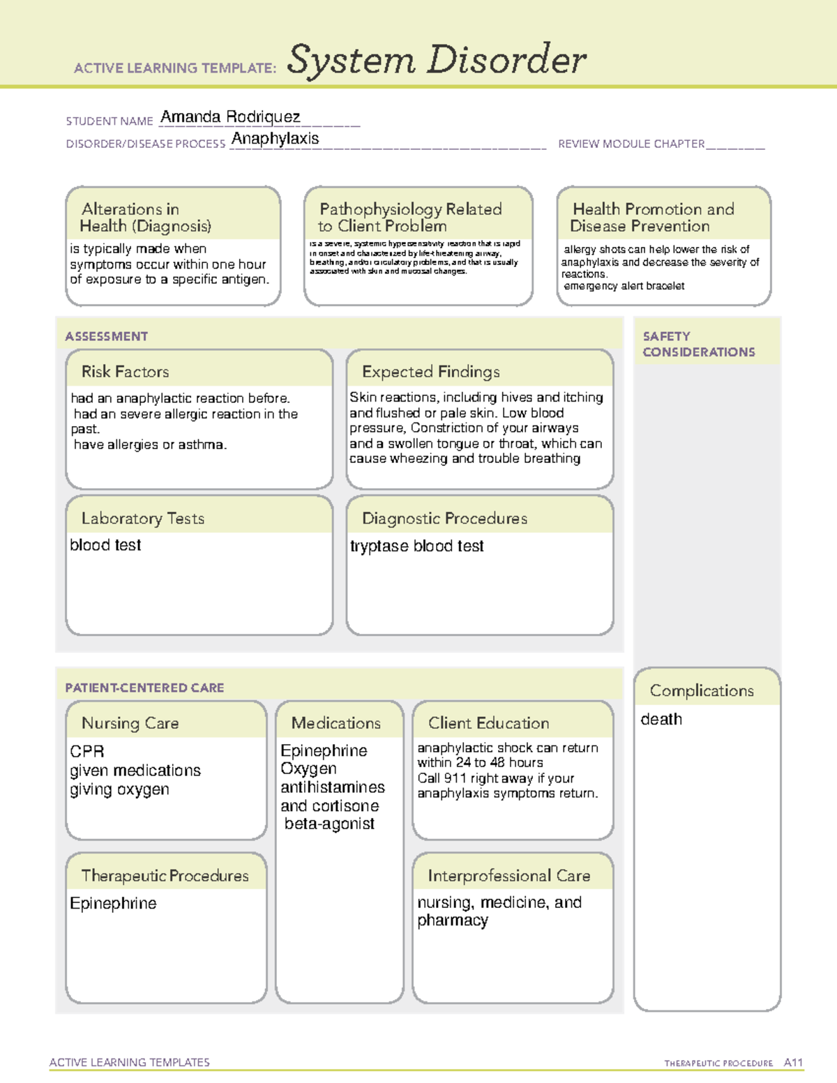 Anaph - templets - ACTIVE LEARNING TEMPLATES THERAPEUTIC PROCEDURE A ...