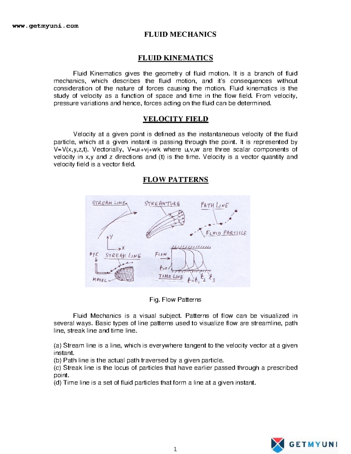 Mechanical Engineering Fluid-mechanics Flow-of-fluids Notes - FLUID ...