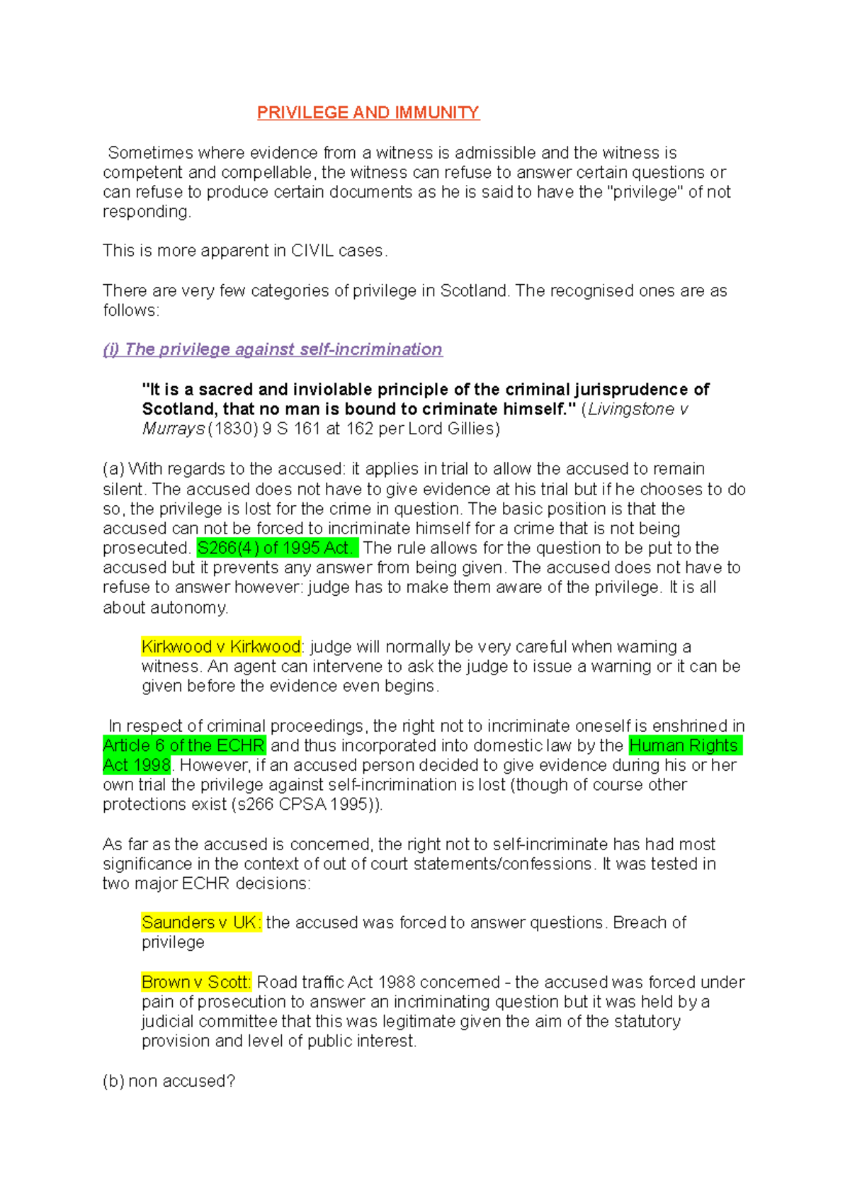 Privilege AND Immunity - PRIVILEGE AND IMMUNITY Sometimes where ...