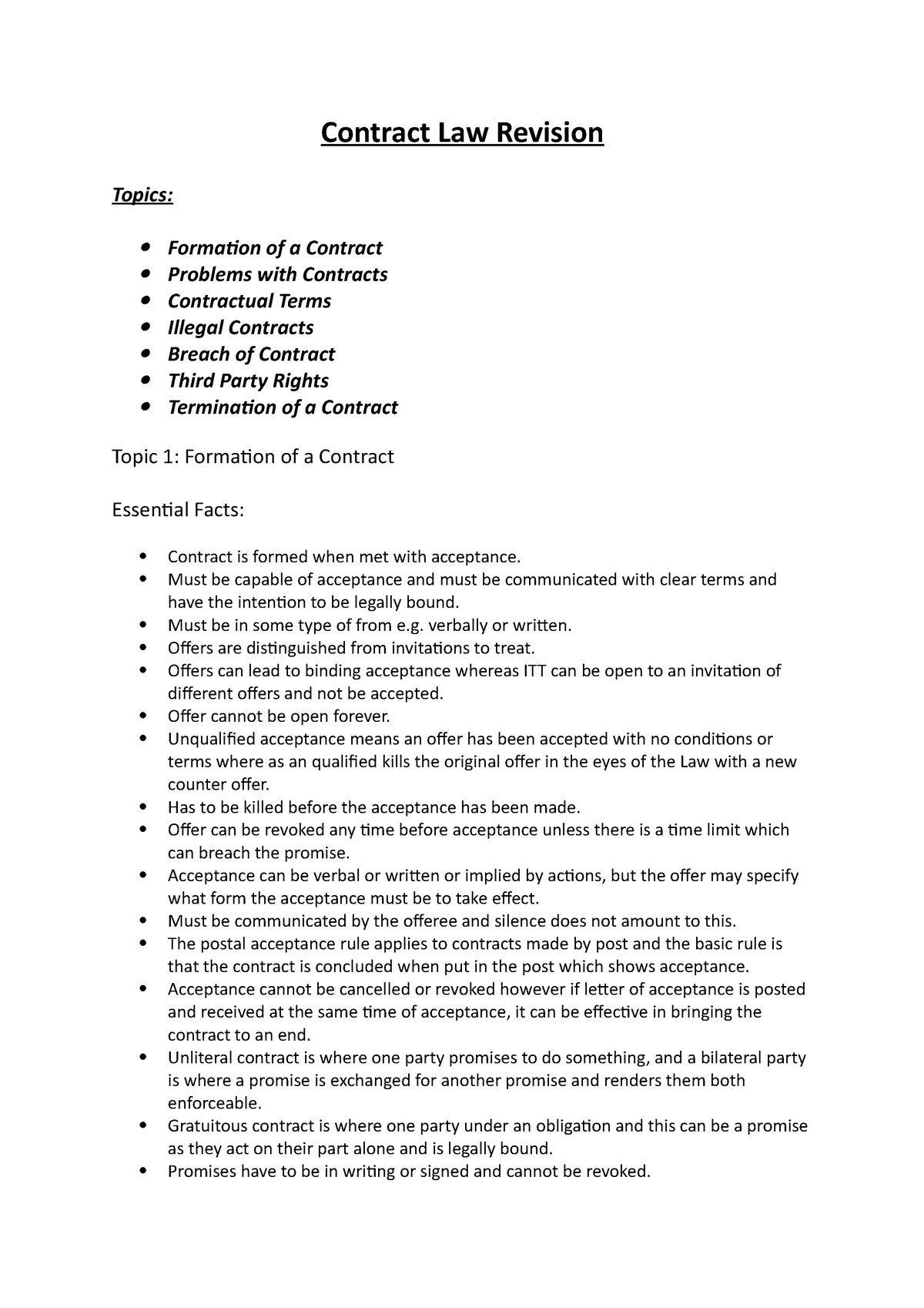 research topics for contract law