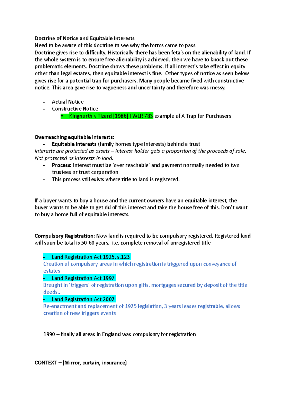 land-law-doctrine-of-notice-and-equitable-interests-doctrine-of