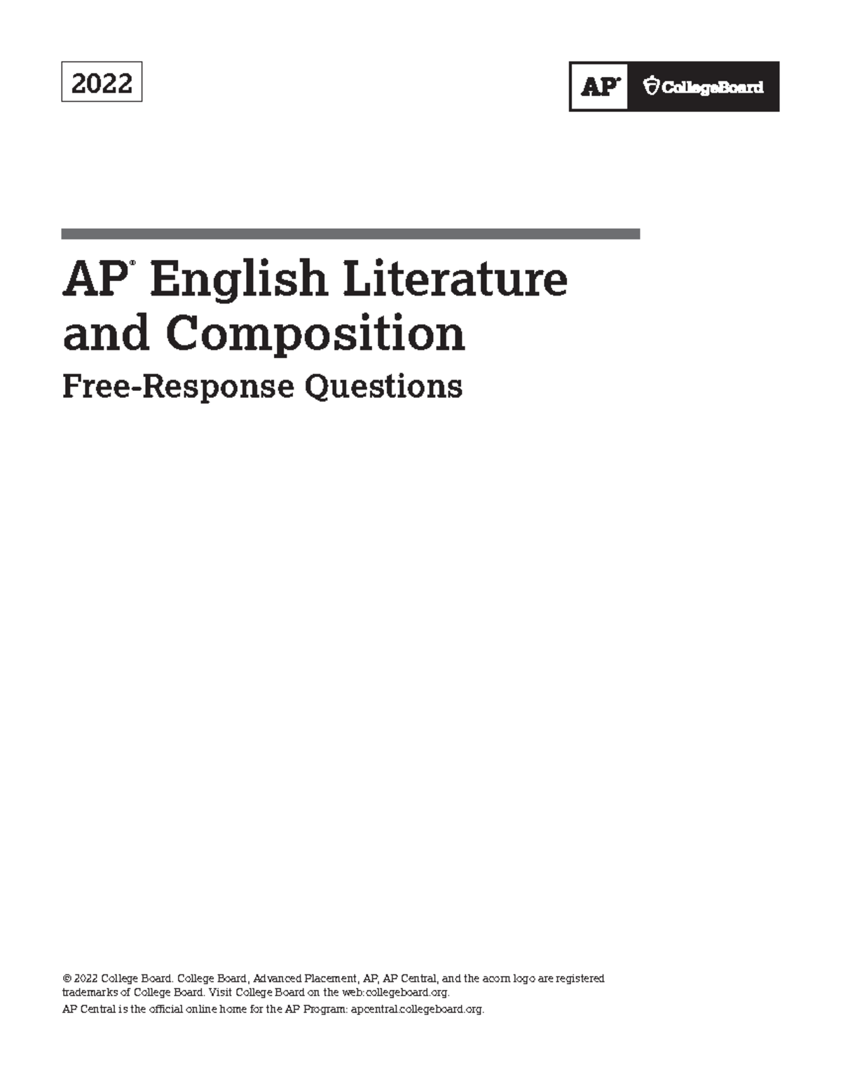 ap english literature exam 2022 sample essays