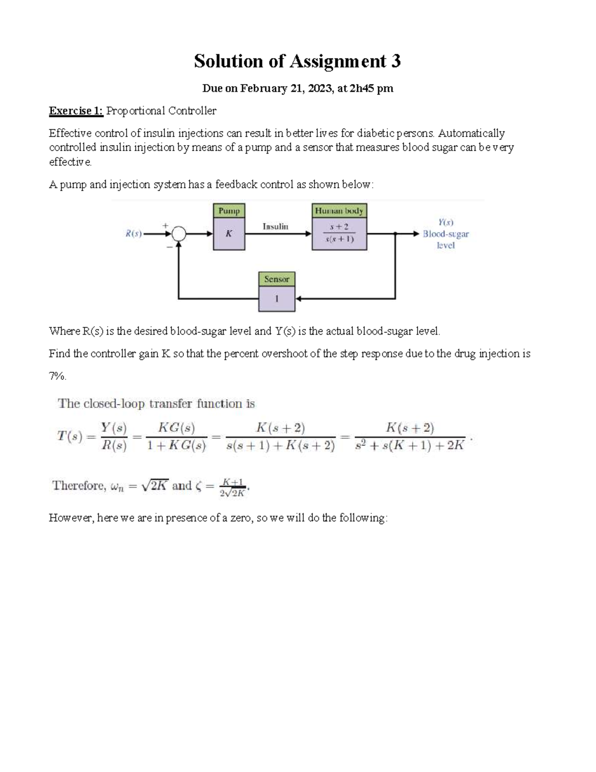Solution-Assignment 3 - Solution of Assignment 3 Due on February 21 ...
