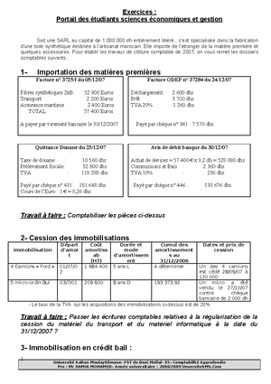 Evaluation Des Immobilisations - Comptabilité Approfondie Evaluation ...