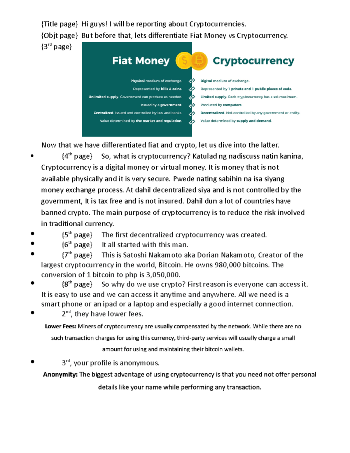 Script for Cryptocurrrencieessss - Accountancy - PUP - Studocu