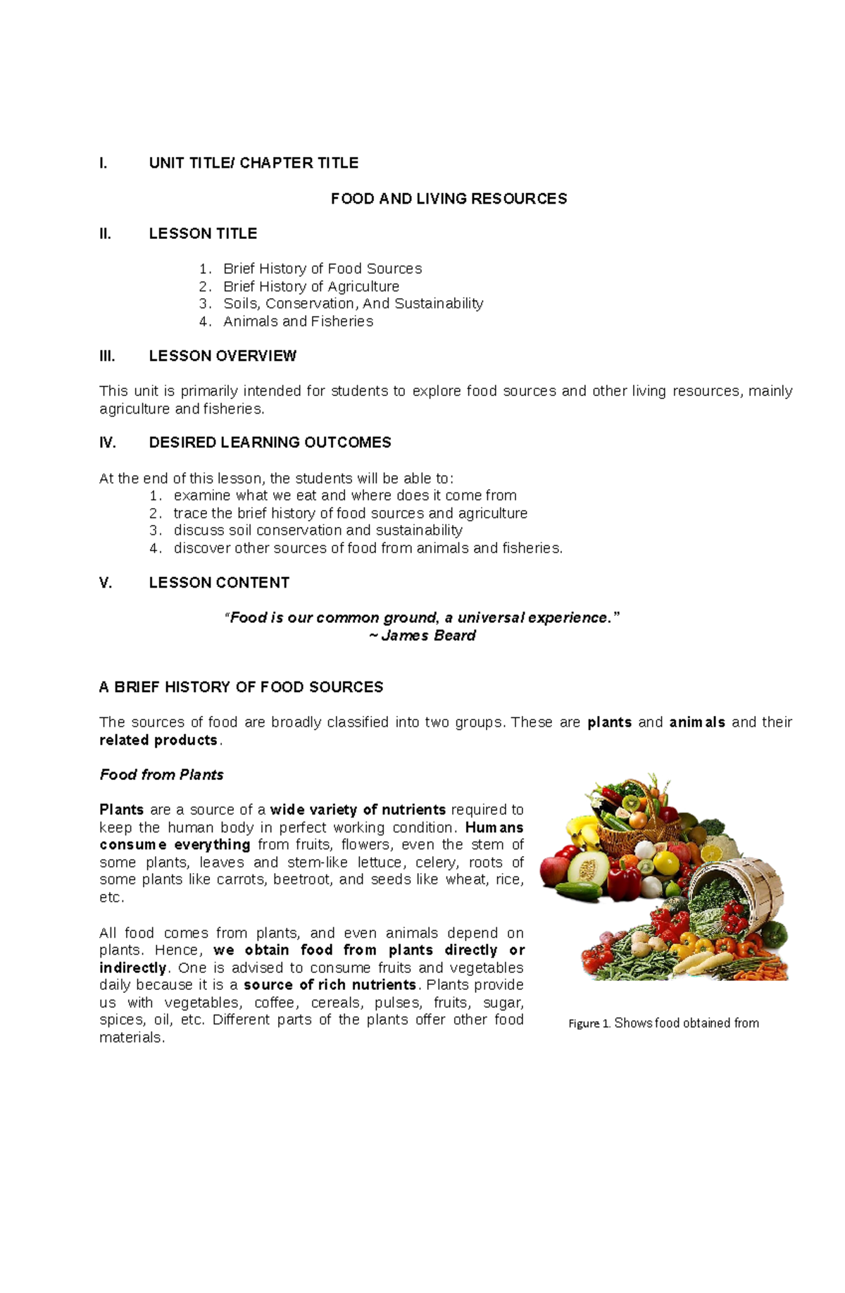 people's ecosystem Chapter 5-FOOD AND Living Resources - Figure 1 ...