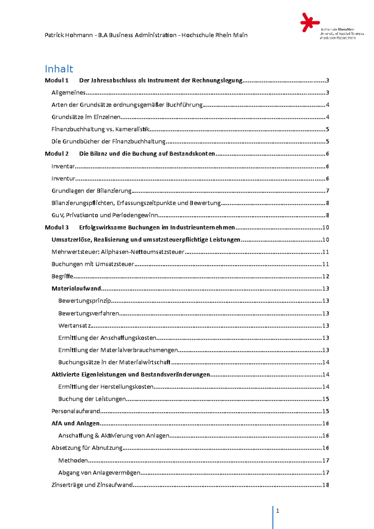 Zusammenfassung - Patrick Hohmann - B Business Administration ...