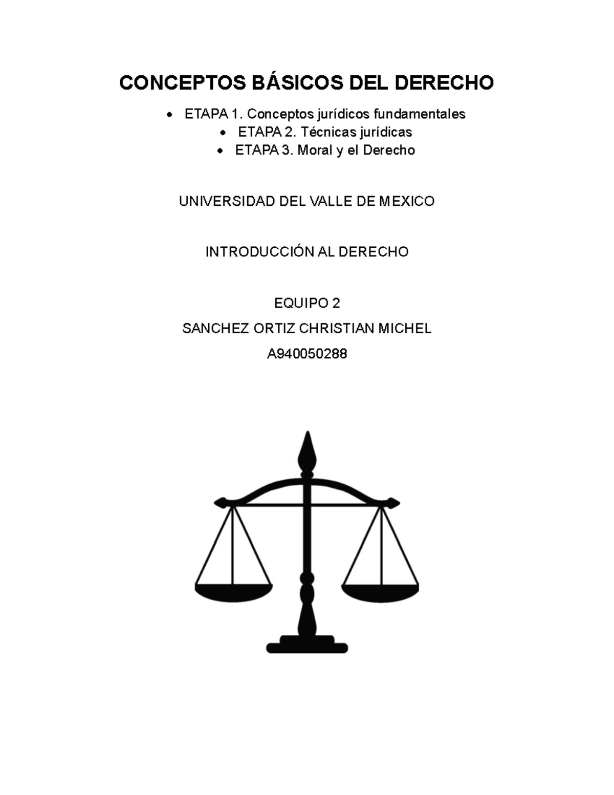 Conceptos Básicos DEL Derecho - CONCEPTOS BÁSICOS DEL DERECHO • ETAPA 1 ...