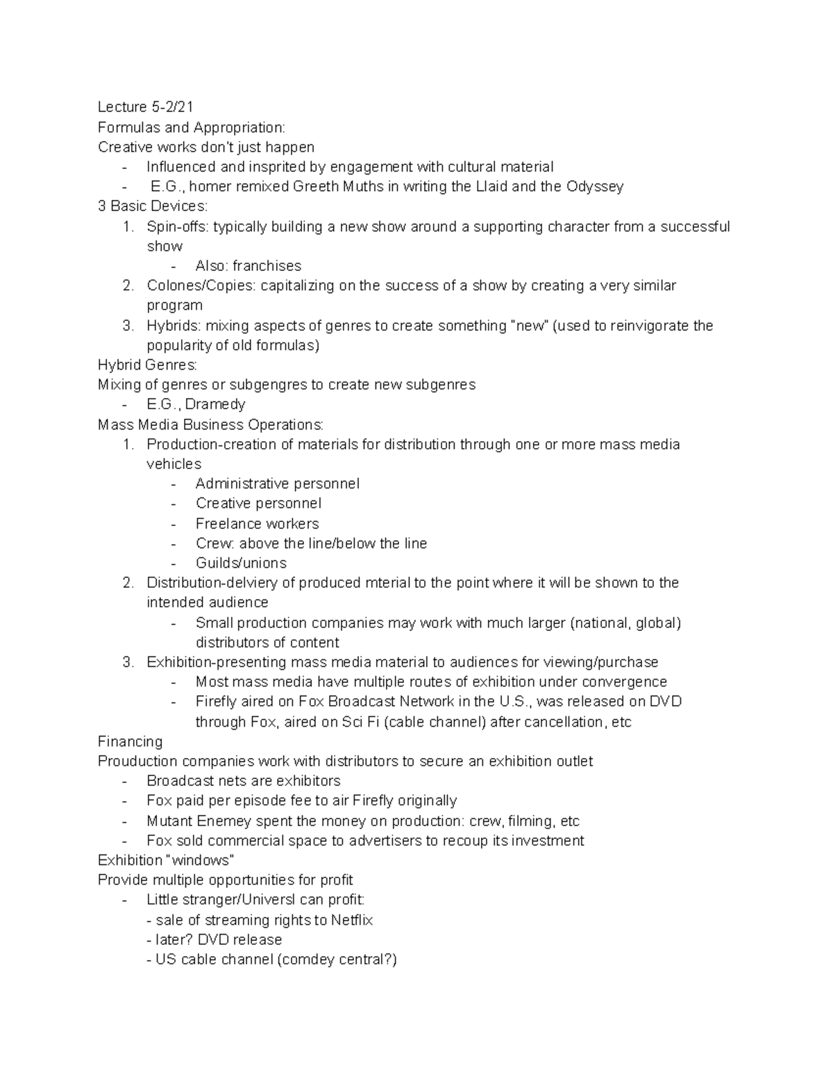 RTF Notes Section 1 - Lecture 5-2/ Formulas and Appropriation: Creative ...