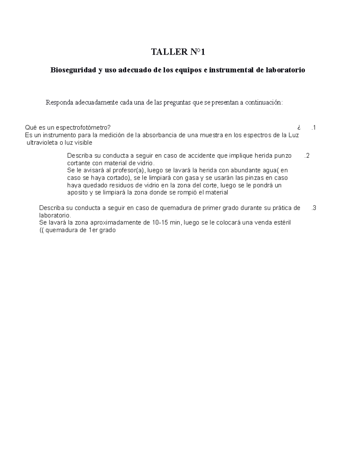 Actividad+N%C2%B01+-+Taller bioquímica Utp - Bioquímica - UTP - Studocu
