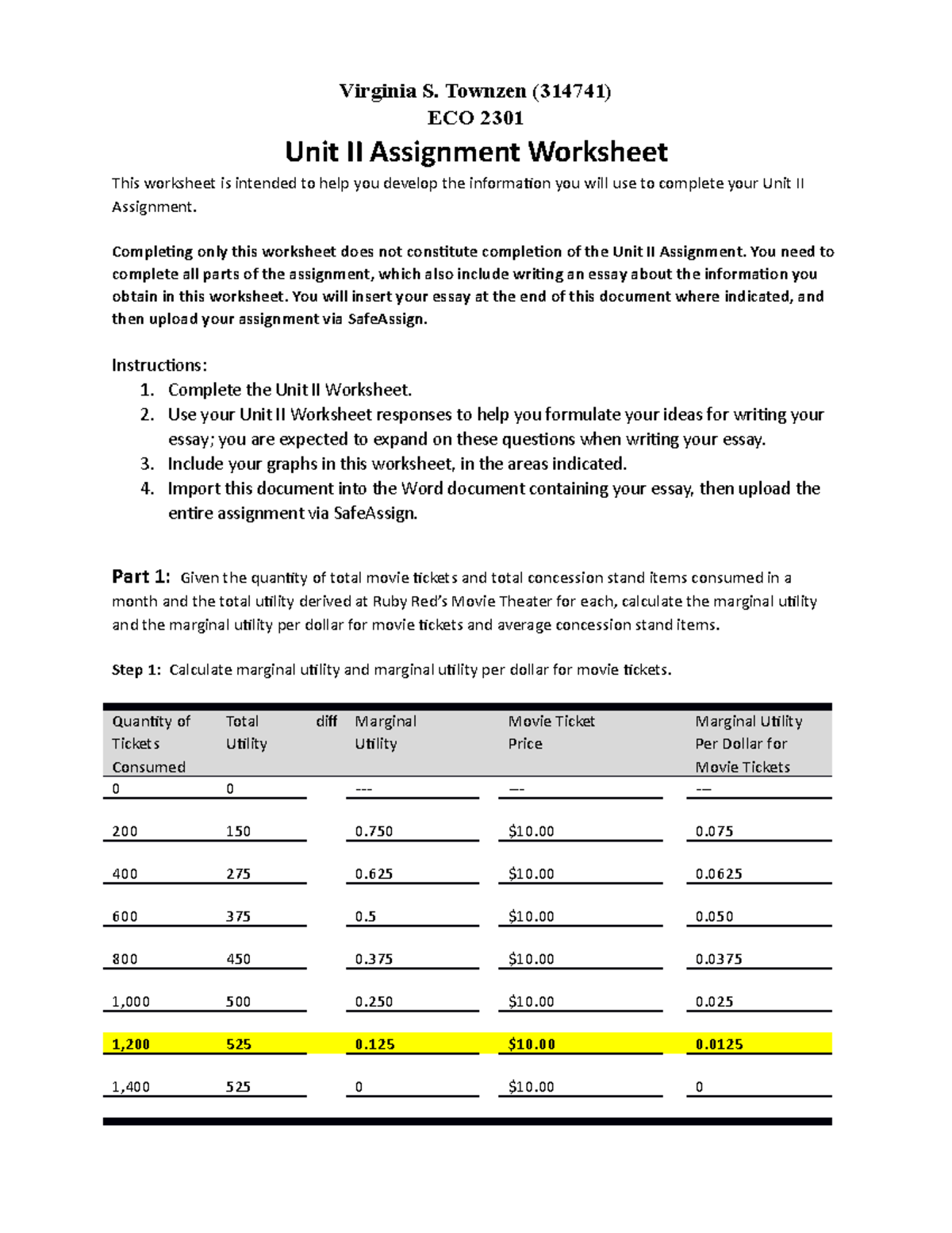 unit iii assignment home cost