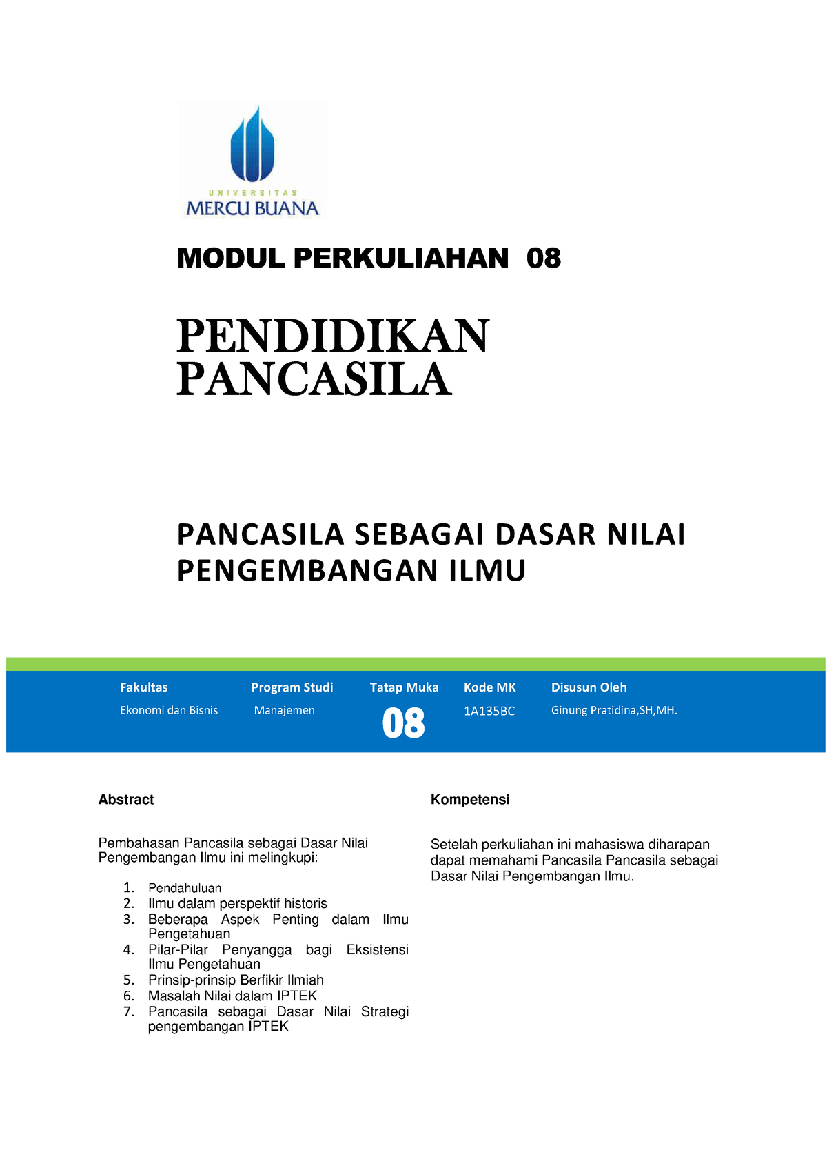 Modul Pancasila, Pancasila Sebagai Pengembangan Ilmu - MODUL ...