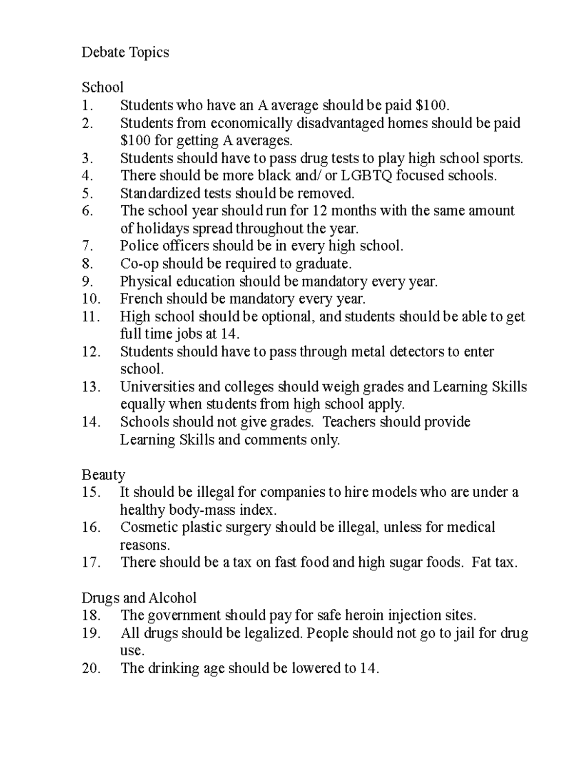 Debate Topics List Notes Debate Topics School Students Who Have An   Thumb 1200 1553 